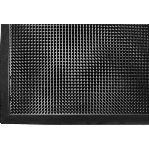 Gritstop Fingermat Matting, Rubber, Scraper Type, Textured Pattern, 2-2/3" x 3-3/4", Black Kelford