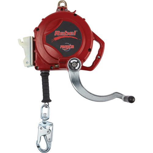 Rebel Self-Retracting Lifeline, 50', Galvanized Steel, Swivel Kelford