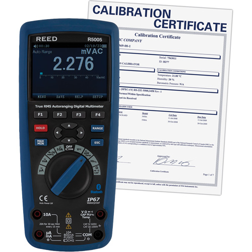 True RMS Industrial Multimeter with ISO Certificate, AC/DC Voltage, AC/DC Current Kelford