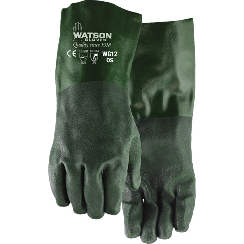 Dura Dip Gloves, 12" L, PVC, Jersey Inner Lining Kelford