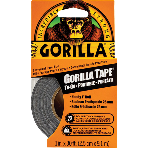 Duct Tape To-Go, 17 mils, Black, 25.4 mm (1") x 9.14 m (30') Kelford