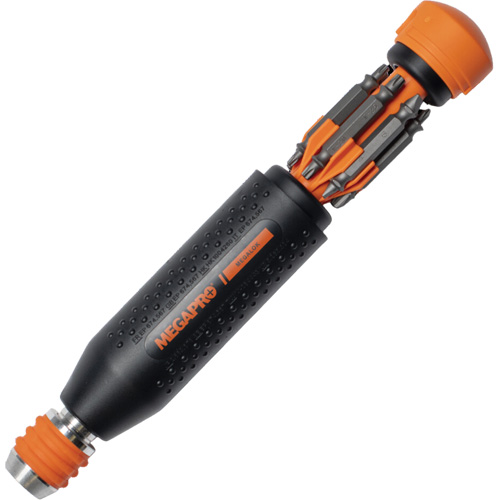 Original MEGALOK 15-in-1 Multi-Bit Screwdriver, 6-3/10" L, Textured Handle Kelford