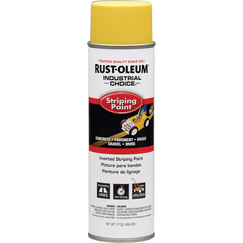 Peinture de traçage en a&eacute;rosol syst&egrave;me S1600 Industrial Choice applicable en position invers&eacute;e, Jaune, 18 oz, Canette a&eacute;rosol Kelford