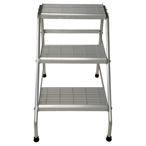 Aluminum Step Stand, 3 Steps, 34-9/16" x 22-13/16" x 30" High Kelford