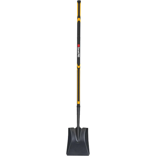 Pro Square Point Shovel, Fibreglass, Tempered Steel Blade, Straight Handle, 48" Long Kelford
