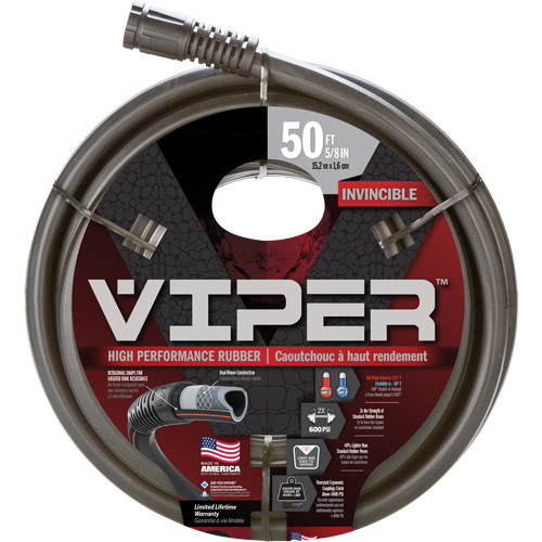 Tuyau haute performance Viper, Caoutchouc, 5/8" dia x 50' Kelford