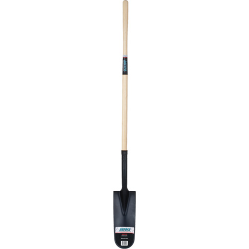 Pelle &agrave; drain robuste, Acier au carbone, Lame 16" x 6", 45" lo, Manche Droit Kelford