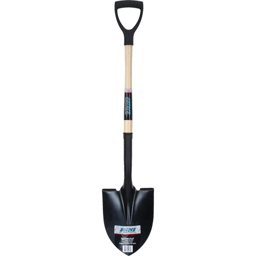 Round Point Shovel, Tempered Steel Blade, Hardwood, D-Grip Handle Kelford