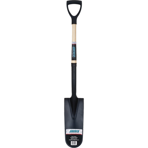 Drain Spade Shovel, Tempered Steel, 14" x 6" Blade, 30" L, D-Grip Handle Kelford