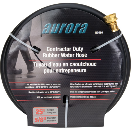 Contractor Duty Rubber Hose, Rubber, 5/8" dia. x 25' Kelford