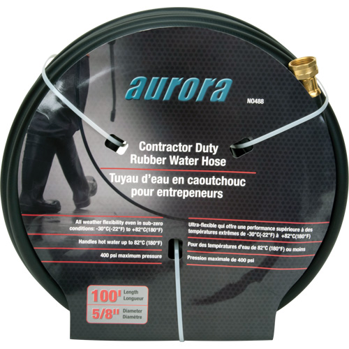 Contractor Duty Rubber Hose, Rubber, 5/8" dia. x 100' Kelford