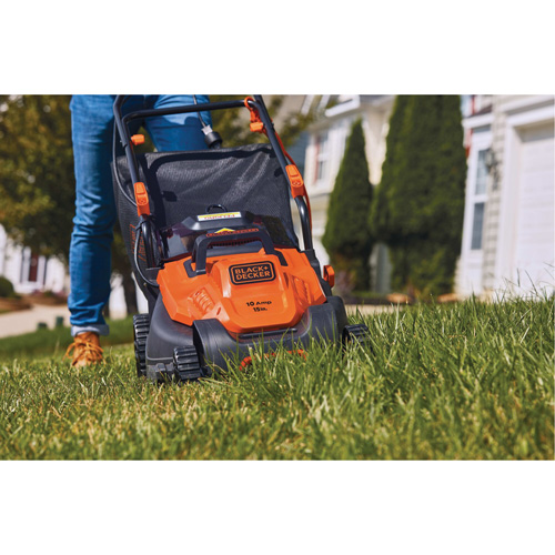 Lawn Mower with Comfort Grip Handle, Push Walk-Behind, Electric, 15" Cutting Width Kelford