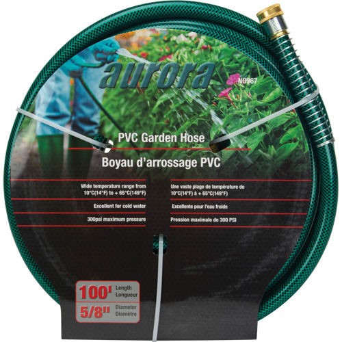 Tuyau de jardin, PVC, 5/8" dia x 100' Kelford