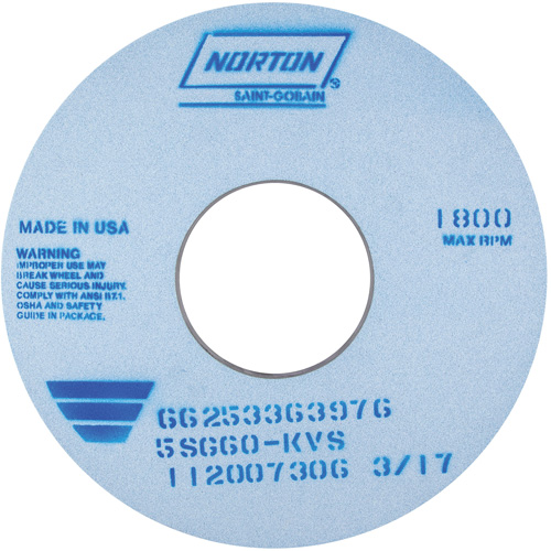 Tool Room Wheel, Type 01, Ceramic Alumina, 14" x 1" Kelford