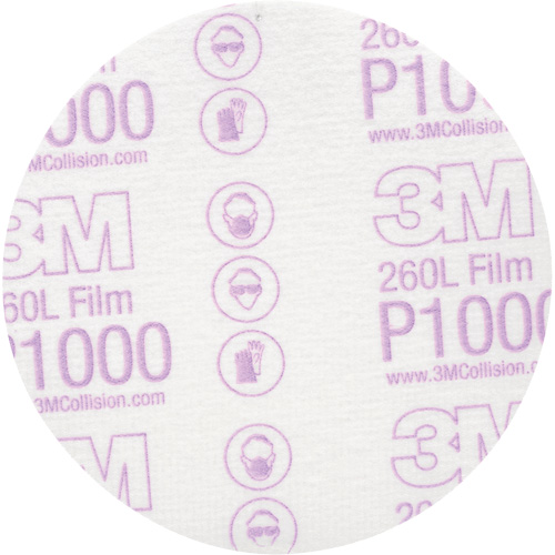 Disque de finition en pellicule Hookit, dia 5", Grain P1000, Oxyde d'aluminium Kelford