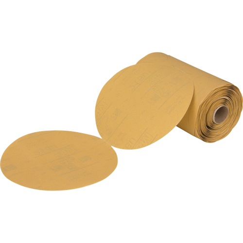 Rouleau de disques abrasifs dor&eacute;s en papier Stikit 216U, 6" dia., Grain P360, Oxyde d'aluminium Kelford