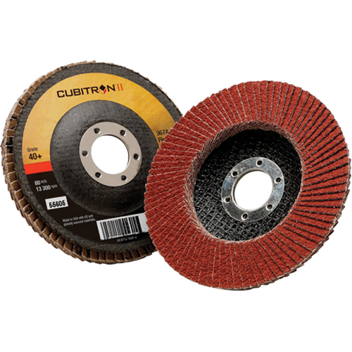Cubitron II Flap Disc 967A, 4-1/2" x 7/8", Type 27, 40+ Grit, Ceramic Kelford