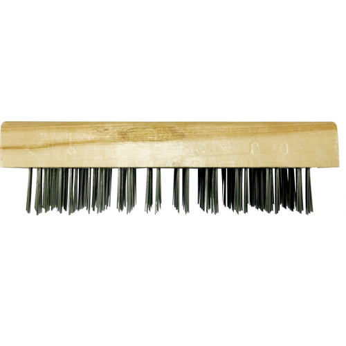 Brosses bloc de boucher &agrave; fils plats, Fil en acier plat, 5 x 10 rangs de fils, Longueur 7-5/8" Kelford
