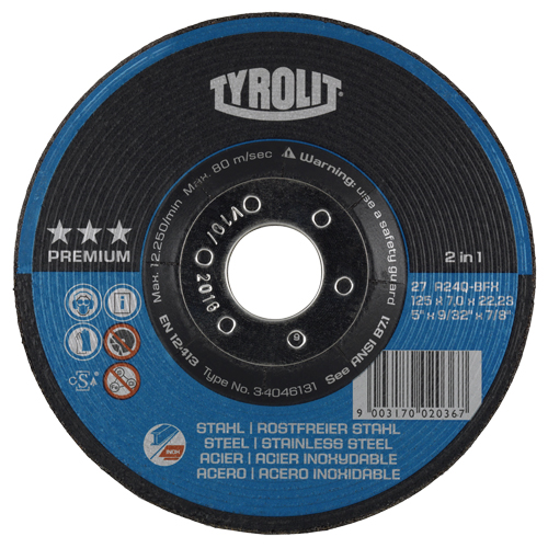 Meule, 4-1/2" x 9/32", Arbre 7/8", Type 27 Kelford
