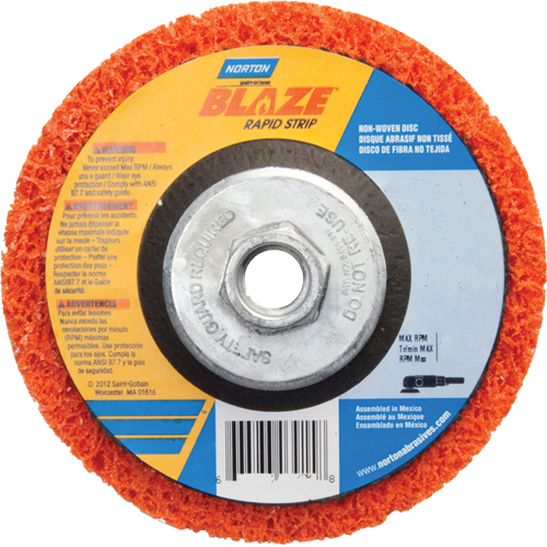 Blaze Rapid Strip Non-Woven Depressed Center Disc - 4-1/2", 4-1/2" Dia., Coarse Grit Kelford