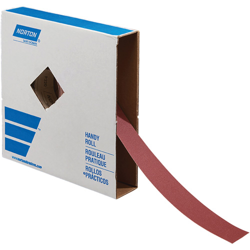 Rouleau de toile abrasive pour m&eacute;tal, Oxyde d'aluminium, 2" la x 150' lo, Grain 60 Kelford