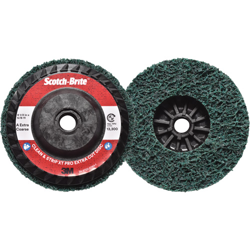 Scotch-Brite Clean & Strip XT Pro Extra Cut Disc, 4-1/2" Dia., Extra Coarse Grit, Aluminum Oxide Kelford