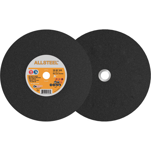 AllSteel Chopsaw Wheel, 14" x 1/8", 1" Arbor, Type 1, Aluminum Oxide, 4400 RPM Kelford