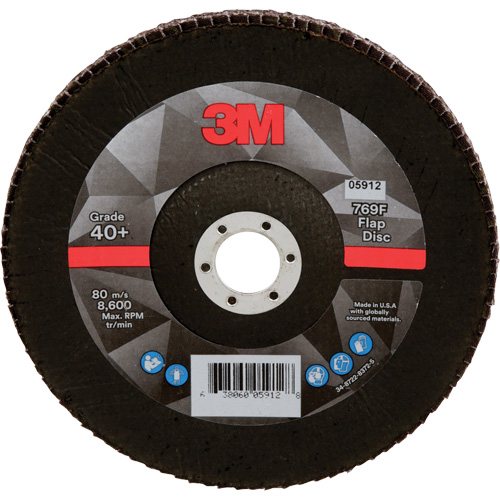 Disque &agrave; lamelles &agrave; changement rapide 769F, 7" x 7/8", Type 29, Grain 120+, Oxyde d'aluminium/C&eacute;ramique Kelford