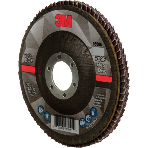 769F Quick Change Flap Disc, 4-1/2" x 7/8", Type 27, 80+ Grit, Ceramic Kelford
