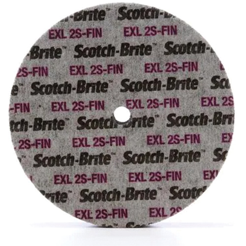 Scotch-Brite EXL Unitized Wheel, 6" x 1/4", 1/4" Arbor, Fine Grit, Silicon Carbide Kelford