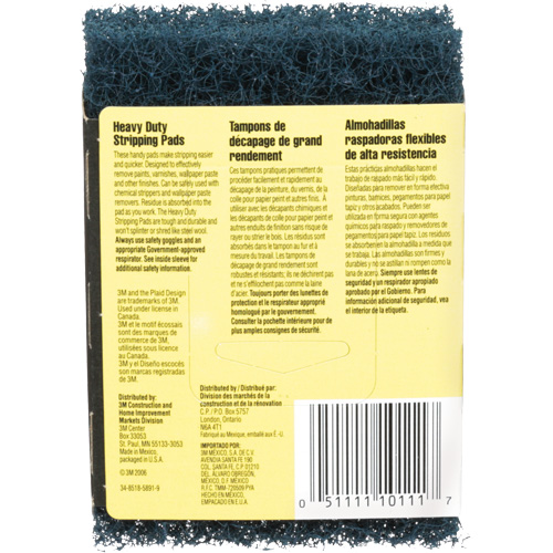 Tampons de d&eacute;capage pour gros travaux, Oxyde d'aluminium, 3-1/2" x 5", Grain Cors&eacute; Kelford