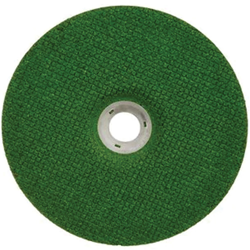 Green Corps Depressed Centre Wheel, 7" x 1/8", 7/8" Arbor, Ceramic, Type 27 Kelford