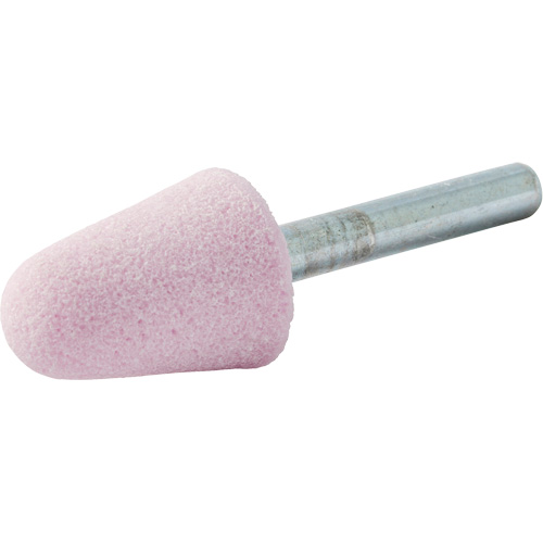 Meule mont&eacute;e vitrifi&eacute;e, A5, Oxyde d'aluminium, 3/4" dia., 1-1/8" lo, 80 Grain Kelford