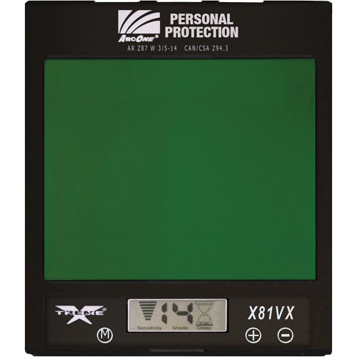 ArcOne&reg; Xtreme Auto-Darkening Lense, 4-1/2" W x 5-1/2" H Viewing Area, For Use With Xtreme&reg; Kelford