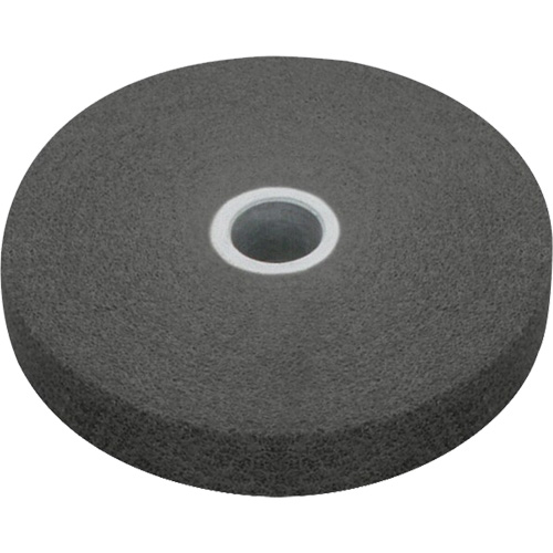 Meule homog&egrave;ne EXL Scotch-Brite, 4" x 1/4", Arbre de 1/4", Grain de Fin, Carbure de silicium Kelford