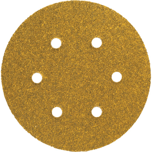 Disque de ponçage autoagrippant en papier avec trous d'aspiration Gold Reserve A296, dia 5", Grain P80, Oxyde d'aluminium, Poids C Kelford