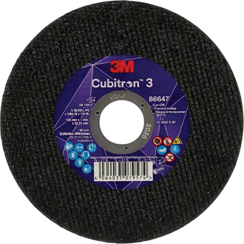 Cubitron 3 Cutting Disc, 5" x 9/32", 3/8" Arbor, Type 41 Kelford