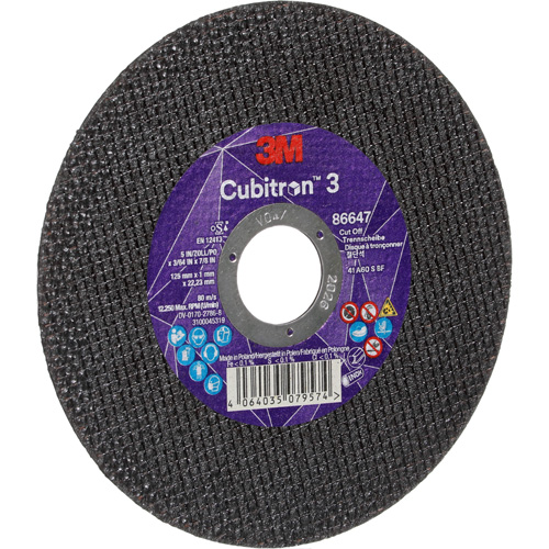 Cubitron 3 Cutting Disc, 5" x 9/32", 3/8" Arbor, Type 41 Kelford