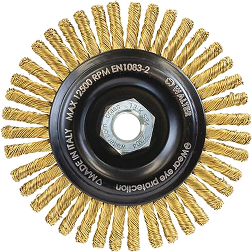 Spark-Free Brass Wire Wheel, 5" Dia. x 5/8"-11 Arbor Kelford