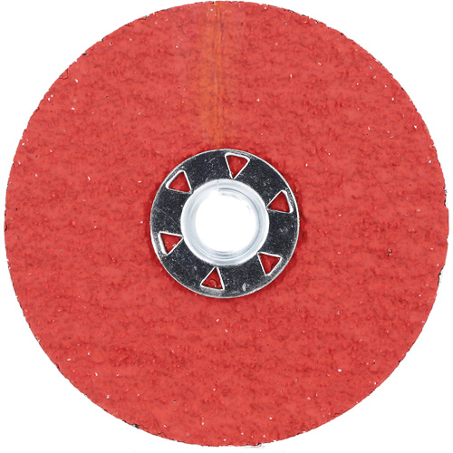 Disque de verrouillage en fibres avec fixation Speed-Change, 4-1/2" dia., Grain 24, C&eacute;ramique d'alumine Kelford