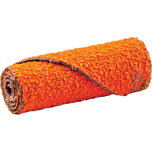 Cartouche de ruban abrasif en rouleau, 60 Grain, 1/2" dia., C&eacute;ramique d'alumine, 1-1/2" lo, 1/8" Dimension de l'arbre Kelford