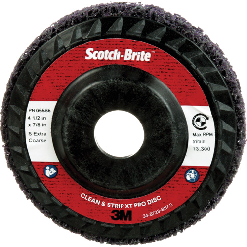 Scotch-Brite Clean and Strip XT Pro Disc XO-DC, 4-1/2" Dia., Extra Coarse Grit, Silicon Carbide Kelford