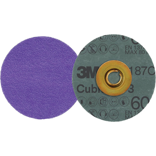 Cubitron 3 Roloc Fibre Disc, 3" Dia., 60+ Grit, Ceramic Kelford