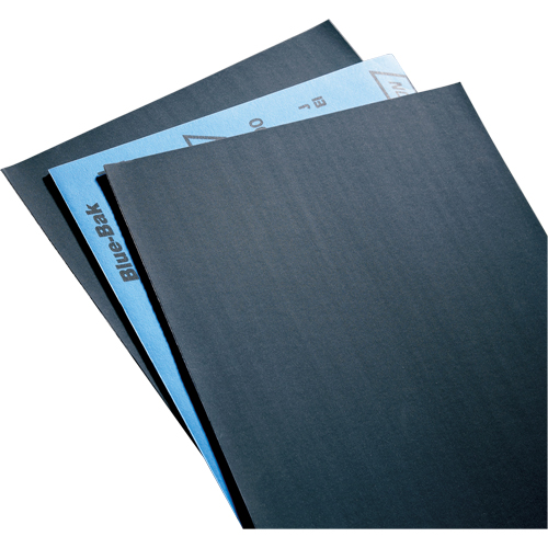 Papier abrasif en feuilles de papier - Feuilles de 9" x 11" &agrave; l'&eacute;preuve de l'eau Blue-Bak T414, 9" x 11", Grain 220, Carbure de silicium Kelford