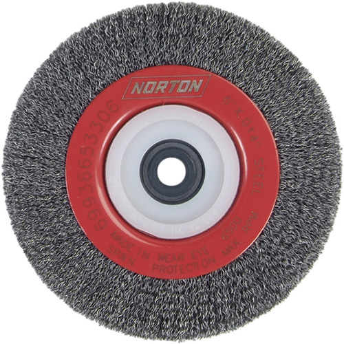 Roue d'&eacute;tabli sertie, 6" dia., Fils 0,014", Arbre 1/2"-2 Kelford