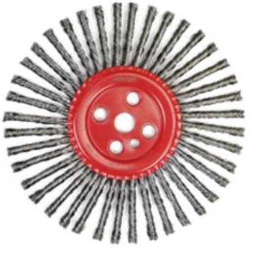 Stringer Bead Knot Wire Brush, 12" Dia., 0.035" Fill, 1" Arbor, Steel Kelford