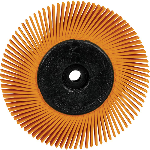 Scotch-Brite Type A Precision Radial Bristle Brush PN-RB with Adapter, Ceramic, 80+ Grit, 6" Dia. Kelford