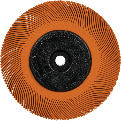 Scotch-Brite Type C Precision Radial Bristle Brush PN-RB with Flange, Ceramic, 80+ Grit, 7-5/8" Dia. Kelford