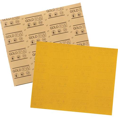 Gold Abrasive Sheet 12544, 9" x 11", 220 Grit, Aluminum Oxide Kelford