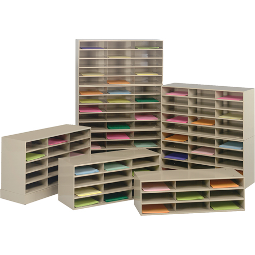 Organisateurs de donn&eacute;es, Stationnaire, 9 fentes, Acier, 33-3/4" la x 11-5/8" p x 10-3/4" h Kelford